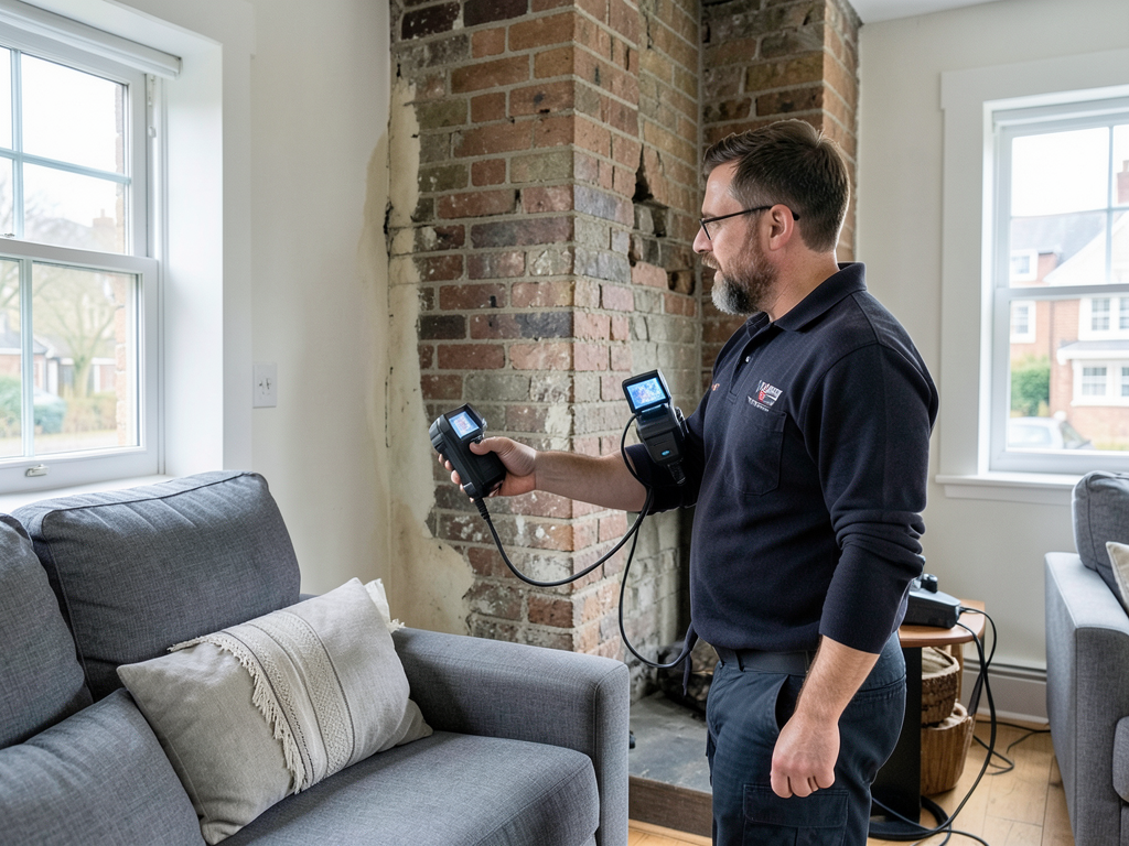 How a leaky chimney can cause mysterious water sta